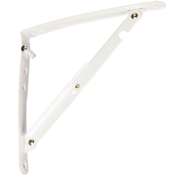 ULTRA HARDWARE 8 X 8 FOLDING SHELF BRACKET (1) PAIR WHITE